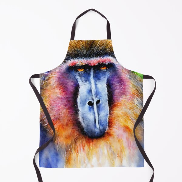 Artikelvorschau, Baboon highly detailed watercolor painting entworfen und verkauft von DrawItOnce.