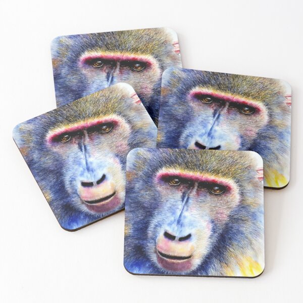 Item preview, Baboon highly detailed watercolor painting designed and sold by DrawItOnce.