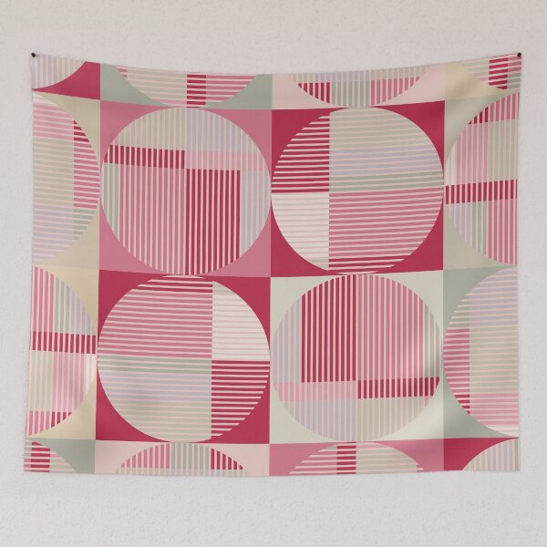 Item preview, Bauhaus Viva Magenta Dot and Line Pattern  designed and sold by Dominiquevari.