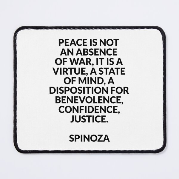 Item preview, Spinoza philosophy quote - on the meaning of peace - Peace quotes designed and sold by Inspirationmotivation.