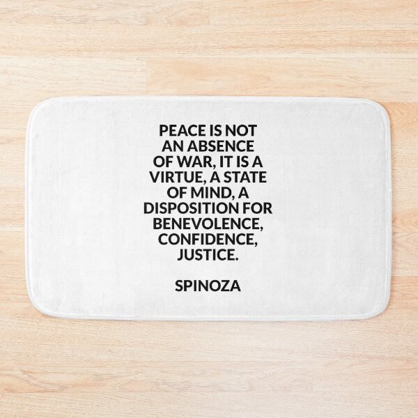 Item preview, Spinoza philosophy quote - on the meaning of peace - Peace quotes designed and sold by Inspirationmotivation.