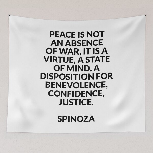 Item preview, Spinoza philosophy quote - on the meaning of peace - Peace quotes designed and sold by Inspirationmotivation.