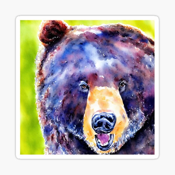 Item preview, Bear highly detailed watercolor painting designed and sold by DrawItOnce.