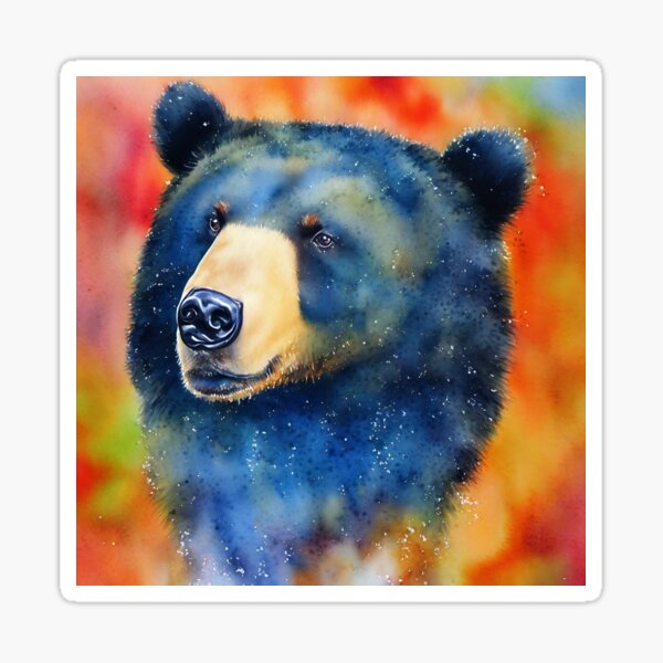 Item preview, Bear highly detailed watercolor painting designed and sold by DrawItOnce.