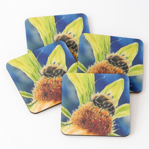 Item preview, Bee highly detailed watercolor painting designed and sold by DrawItOnce.