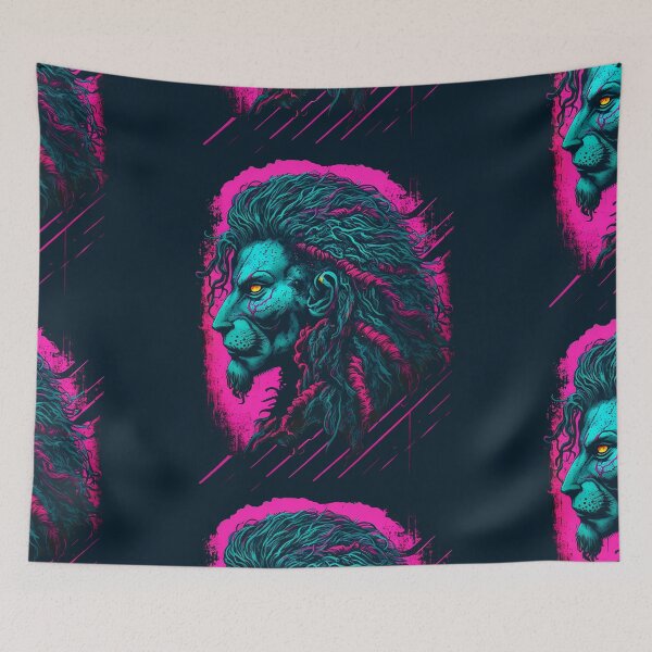 Item preview, Synthwave Lion King designed and sold by Abili-Tees.