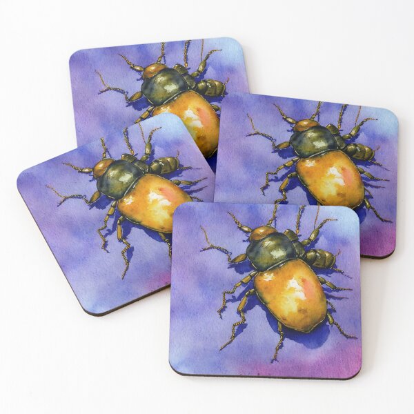 Item preview, Beetle highly detailed watercolor painting designed and sold by DrawItOnce.