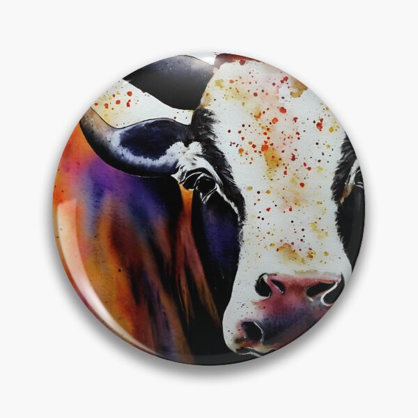 Artikelvorschau, Bull highly detailed watercolor painting entworfen und verkauft von DrawItOnce.