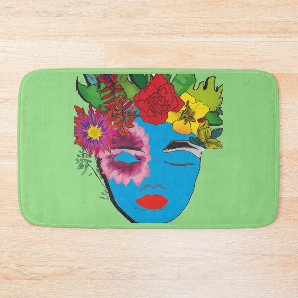 Item preview, WOMAN BLUE FACE EYES AND FLOWERS designed and sold by CSJ7.
