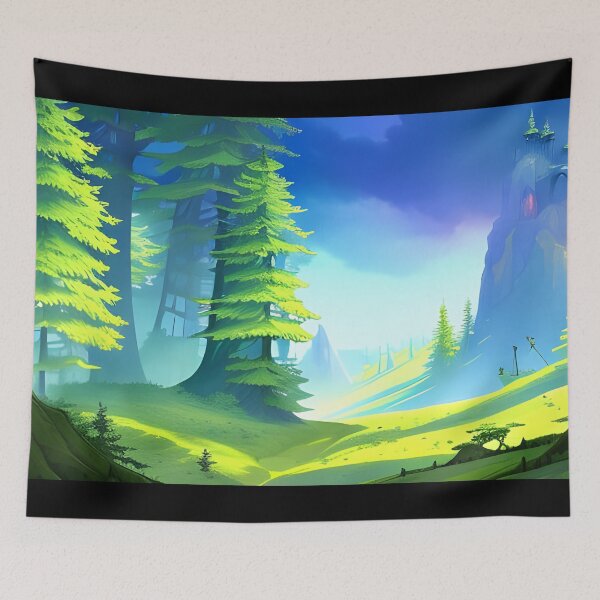 Item preview, Forest and Distant Mountains, ink drawing, Ai Generated Art  designed and sold by ACC .