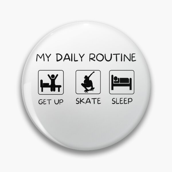 Item preview, My daily routine get up skate sleep designed and sold by TeePerfect ⭐⭐⭐⭐⭐.