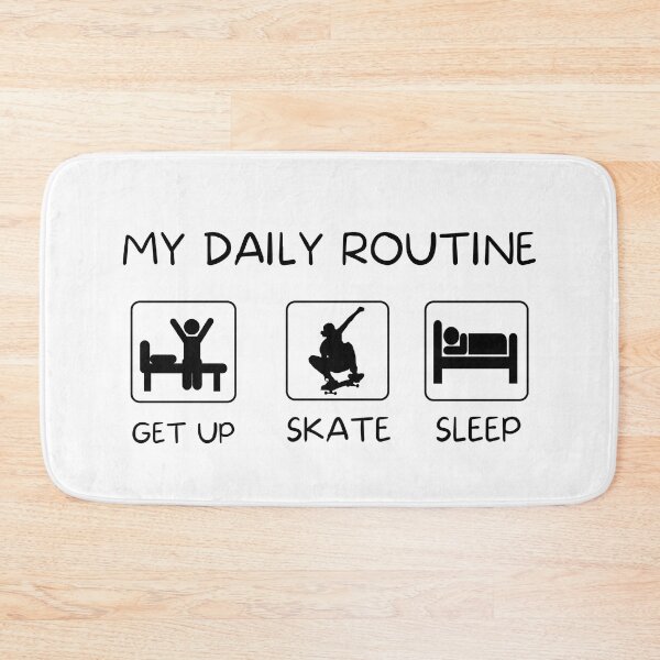 Item preview, My daily routine get up skate sleep designed and sold by TeePerfect ⭐⭐⭐⭐⭐.