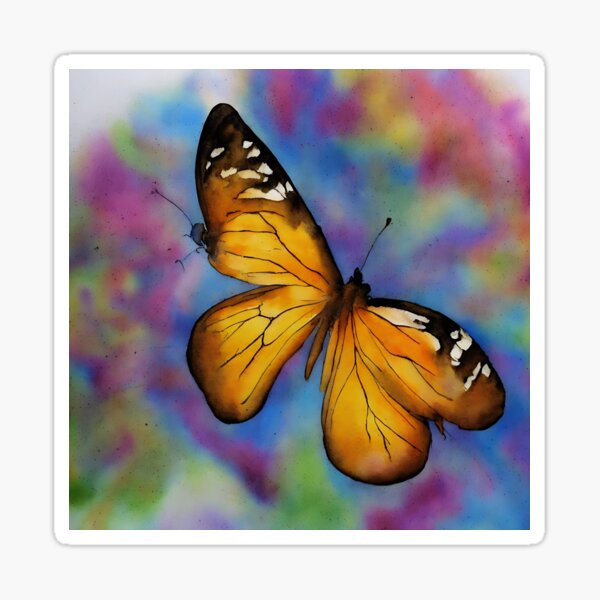 Item preview, Butterly highly detailed watercolor painting designed and sold by DrawItOnce.