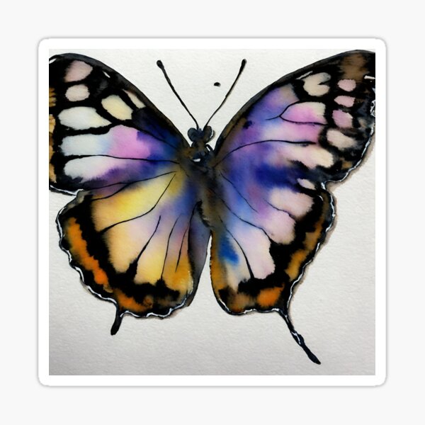 Item preview, Butterly highly detailed watercolor painting designed and sold by DrawItOnce.