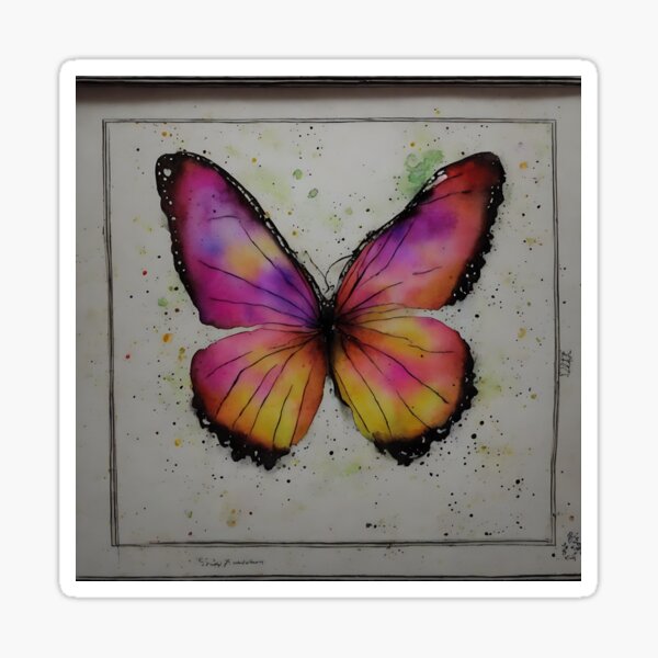 Item preview, Butterly highly detailed watercolor painting designed and sold by DrawItOnce.