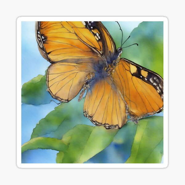 Item preview, Butterly highly detailed watercolor painting designed and sold by DrawItOnce.