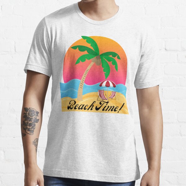 Beach Scene Art, More Beach Time Please Essential T-Shirt for Sale by  BeaconMarketing
