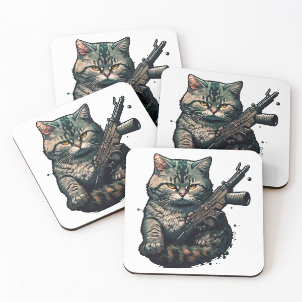 Item preview, Cat Kitten Armed and Dangerous with Attitude. designed and sold by TitanSServices.