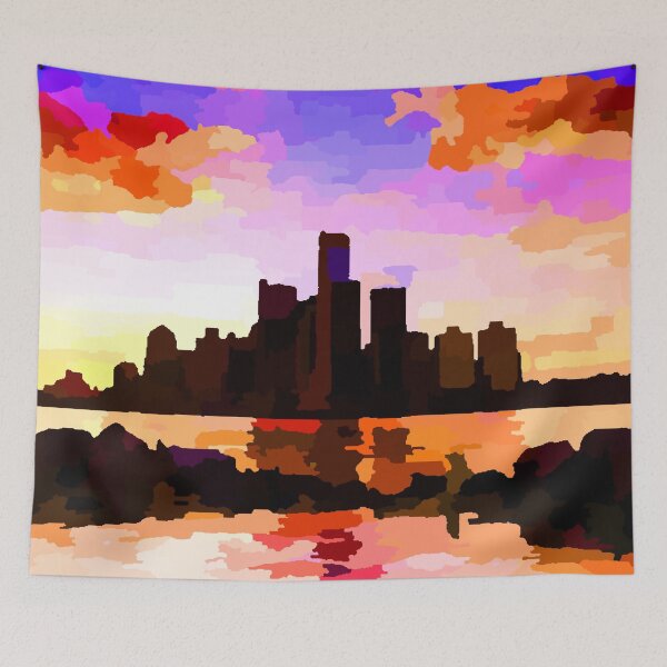 Item preview, Detroit Skyline at Sunset designed and sold by Jon-Baran.