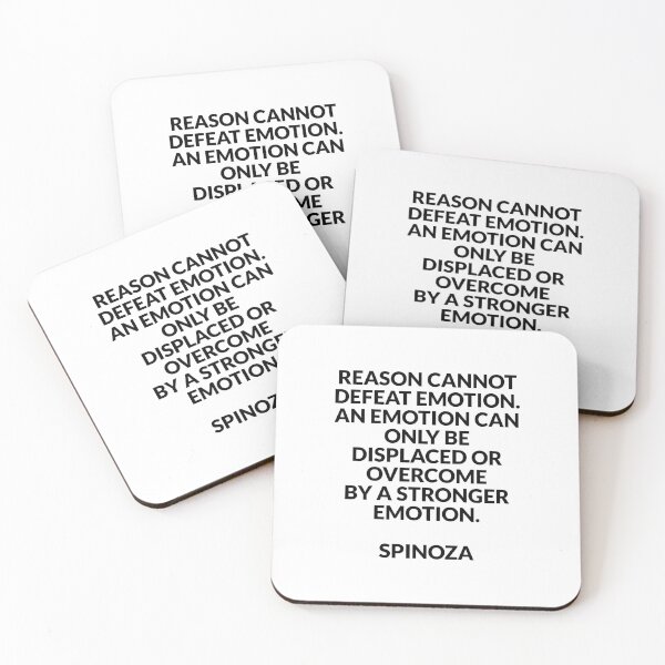 Item preview, Philosophical quotes - Reason cannot defeat emotion - Baruch Spinoza designed and sold by Inspirationmotivation.