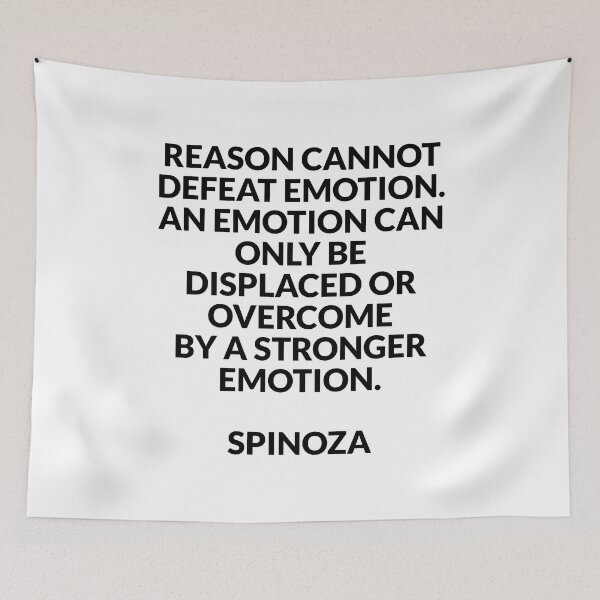 Item preview, Philosophical quotes - Reason cannot defeat emotion - Baruch Spinoza designed and sold by Inspirationmotivation.