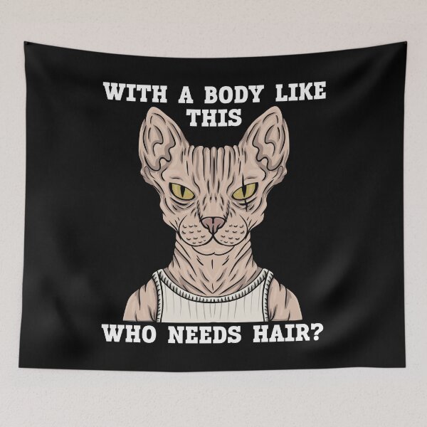Item preview, Funny With A Body Like This Who Needs Hair? designed and sold by goodimagedesign.