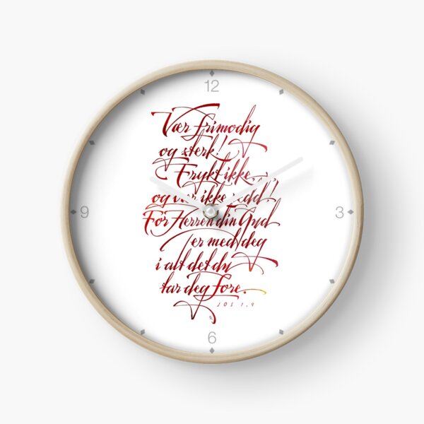 Vær frimodig og sterk Clock