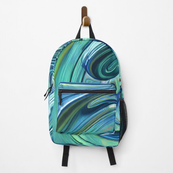 Item preview, Blue Liquid Metal Iridescent Abstract Design designed and sold by HanaiPrint.