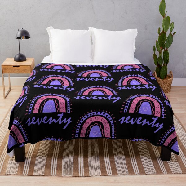 Item preview, Seventy Year Old Seventieth Birthday Cute Fun Doodle Boho Rainbow designed and sold by LadySaltwater.