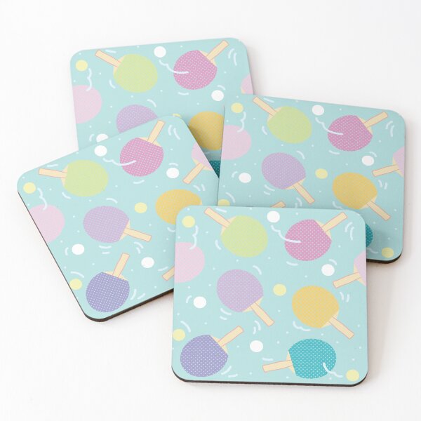 Item preview, Pastel ping pong paddles pattern designed and sold by kspfeif.
