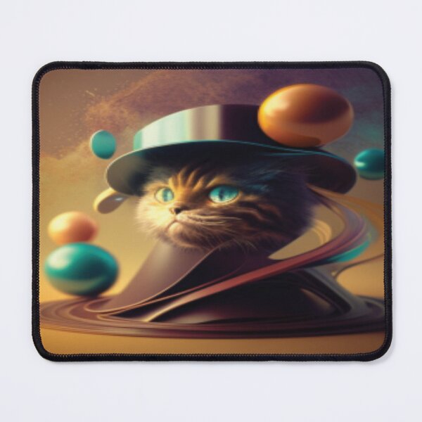 Item preview, Surreal Cool Cat In A Hat Abstract Art Collection #1 designed and sold by delohill.