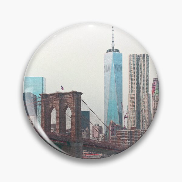 Item preview, Brooklyn Bridge with a view of the World Trade Centre  designed and sold by MancBusyBee.