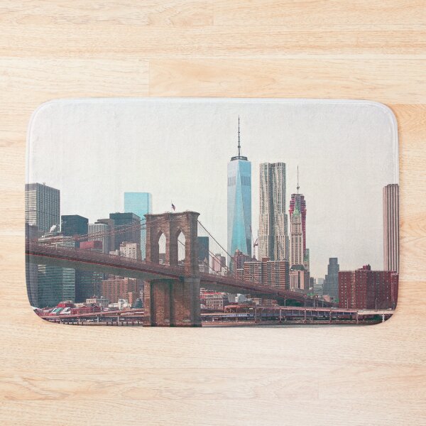 Item preview, Brooklyn Bridge with a view of the World Trade Centre  designed and sold by MancBusyBee.