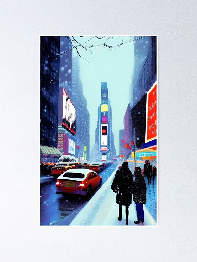 "New York, Times Square 15" Poster for Sale by takemypics Redbubble