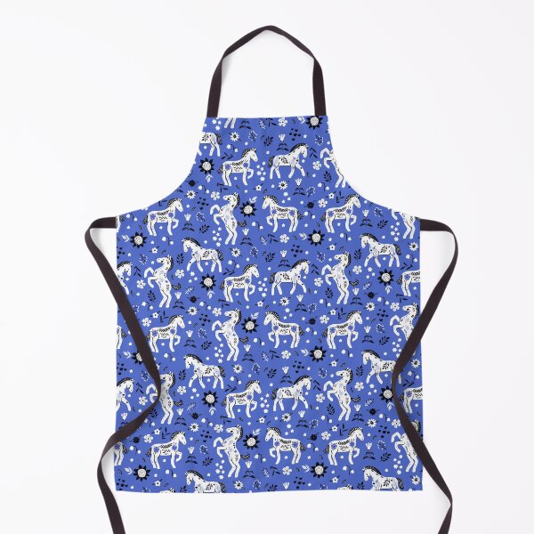 Item preview, pattern with horses with floral ornament designed and sold by burbura.