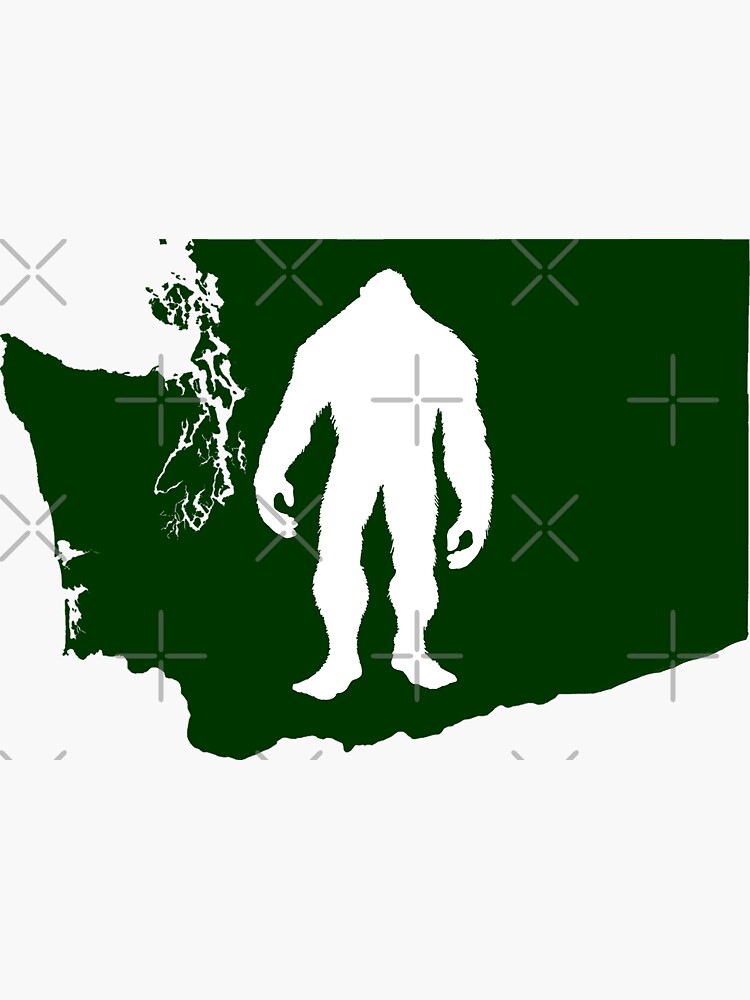 washington bigfoot sticker by chriswig  redbubble