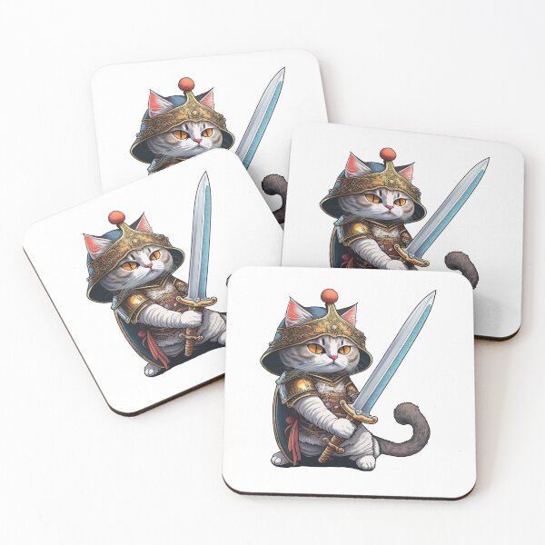 Item preview, Cat Kitten with Sword Samurai designed and sold by TitanSServices.