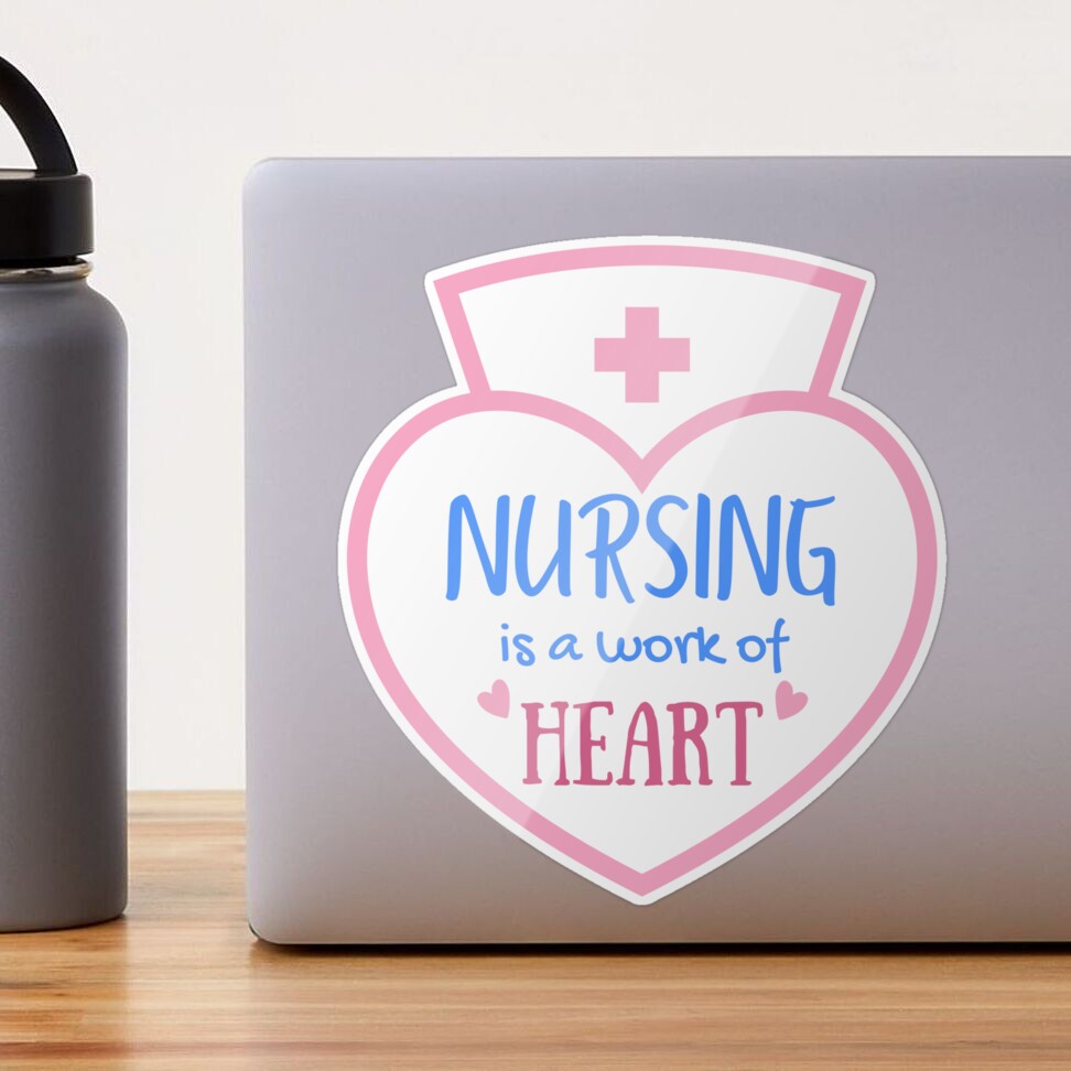 Nursing is A Work of Heart Water Bottlenurse Bottlenurse 