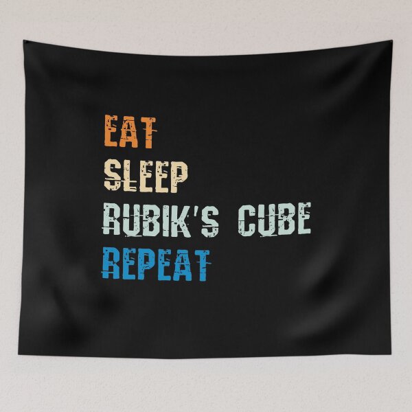 Item preview, Eat Sleep Rubik's Cube Repeat Gift for speedcuber designed and sold by Luxury-Outfits.