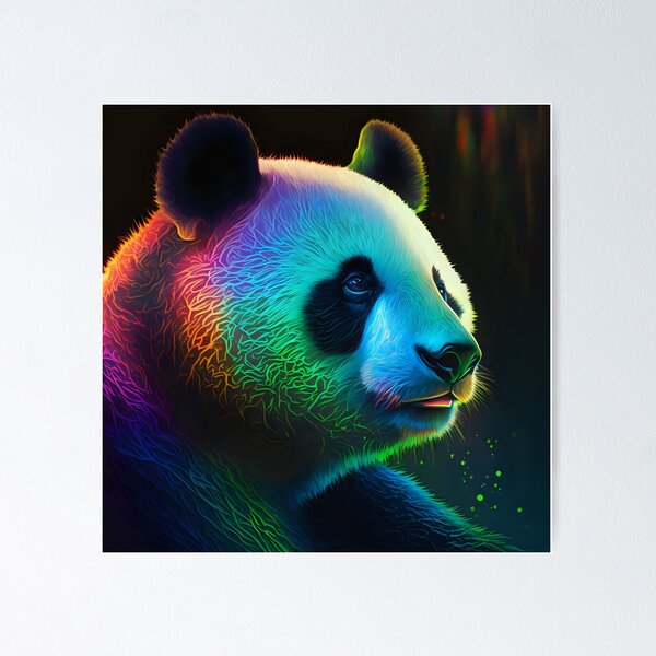 Item preview, Ai Generated Art - Phantasmal Iridescent Panda designed and sold by BogoAi.