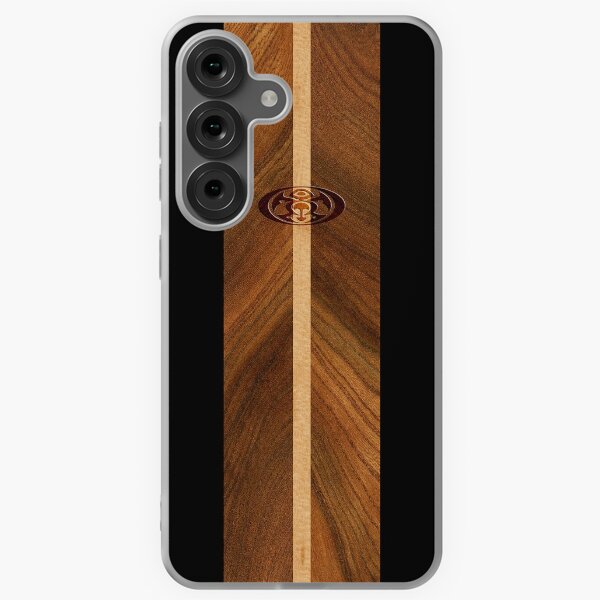 Vista previa del artículo con la obra «Tabla de surf de madera de imitación de Hawai Rocky Point - Negro», diseñado y vendido por DriveIndustries.