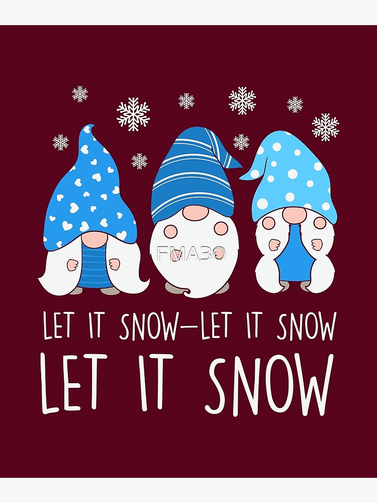 Let It Snow  Full-Color Christmas Coasters in Bulk