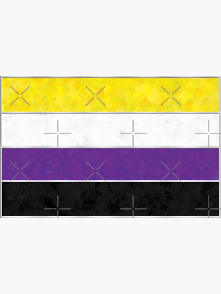 Non Binary Pride Flag Sticker For Sale By Nibsnook Redbubble 5768