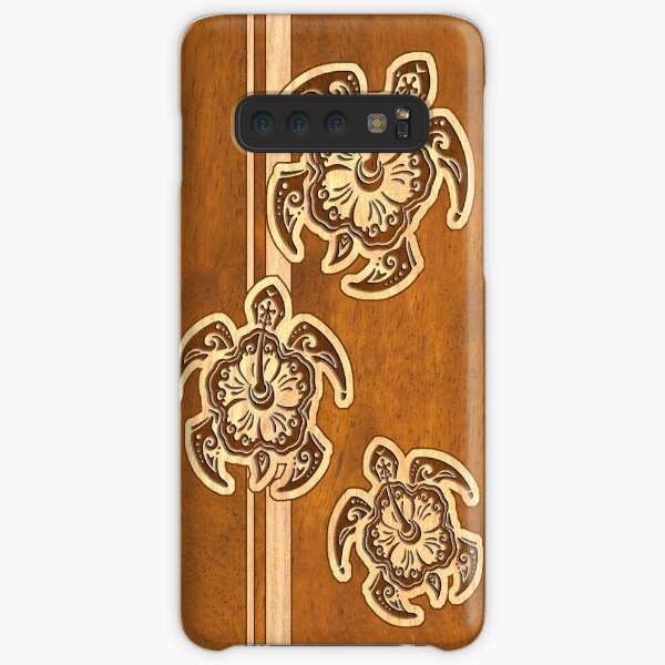 Uhane Honu Faux Wood Hawaiian Turtle Samsung Galaxy Snap Case