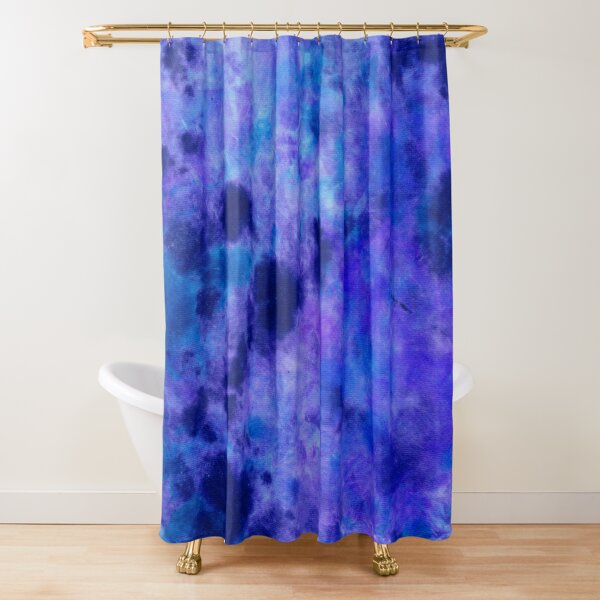 Lapis DyeBlot Shower Curtain