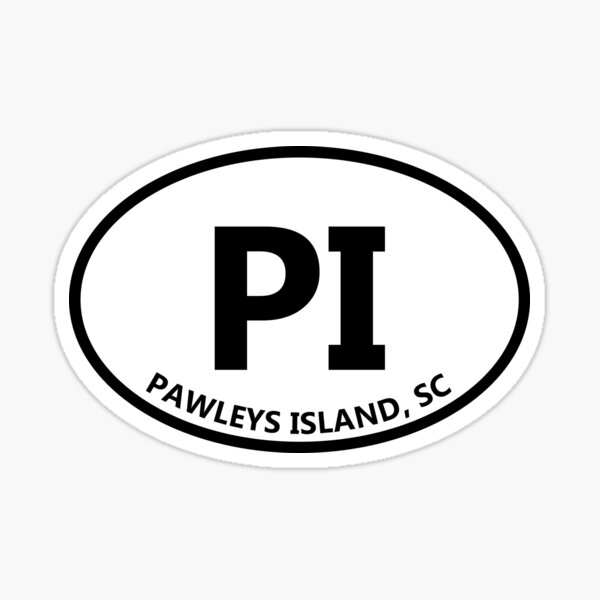 Item preview, PI - Pawleys Island SC Modern Style Oval Design designed and sold by dodgemdesigns.