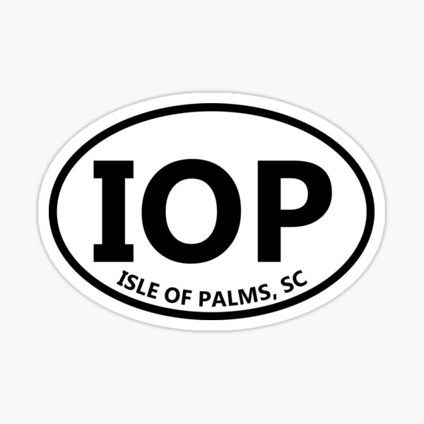 Item preview, IOP - Isle of Palms SC Modern Style Oval Design designed and sold by dodgemdesigns.