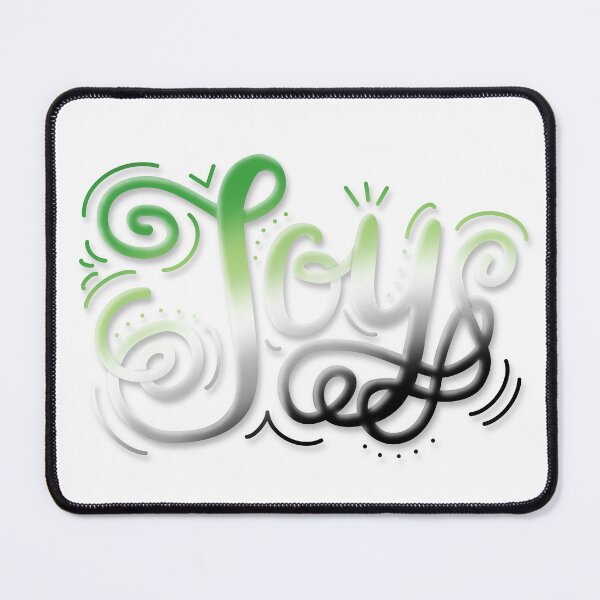 Item preview, Joy Lettering Aro Pride Green White Grey Black designed and sold by JoyfulJen.