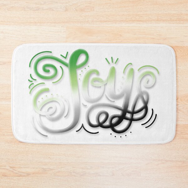 Item preview, Joy Lettering Aro Pride Green White Grey Black designed and sold by JoyfulJen.