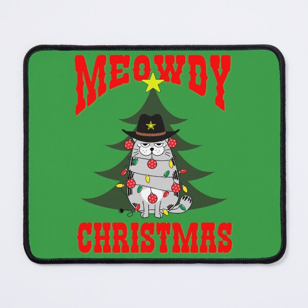 Item preview, Meowdy Christmas, Festive cat with Christmas lights and ornaments designed and sold by Blended Designs ⭐⭐⭐⭐⭐.